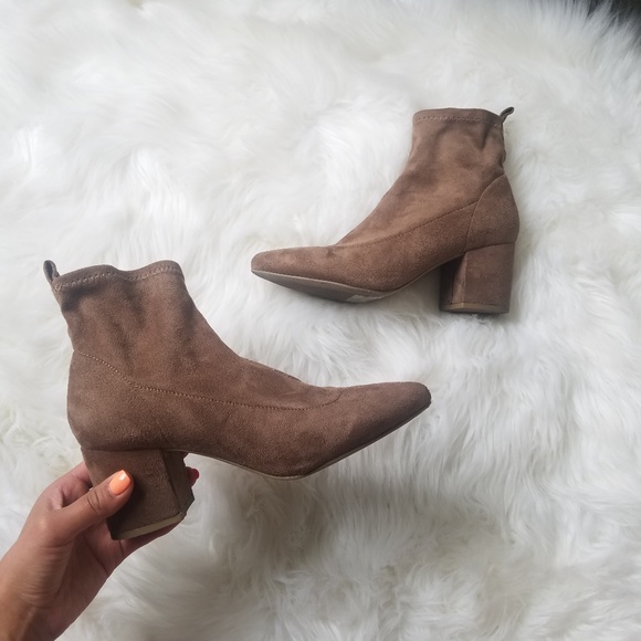 Forever 21 Shoes - Suede tan heeled boots